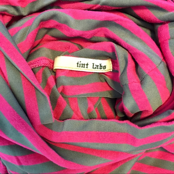 Striped turtleneck pink + grey - Picture 2 of 5